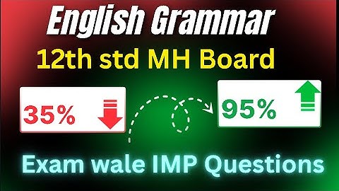 12th std Maharashtra Board English Grammar Topics Board exam English Grammar Topics Imp Questions