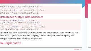 Understanding The git hash-object and shasum Discrepancy When Content Starts with a Number