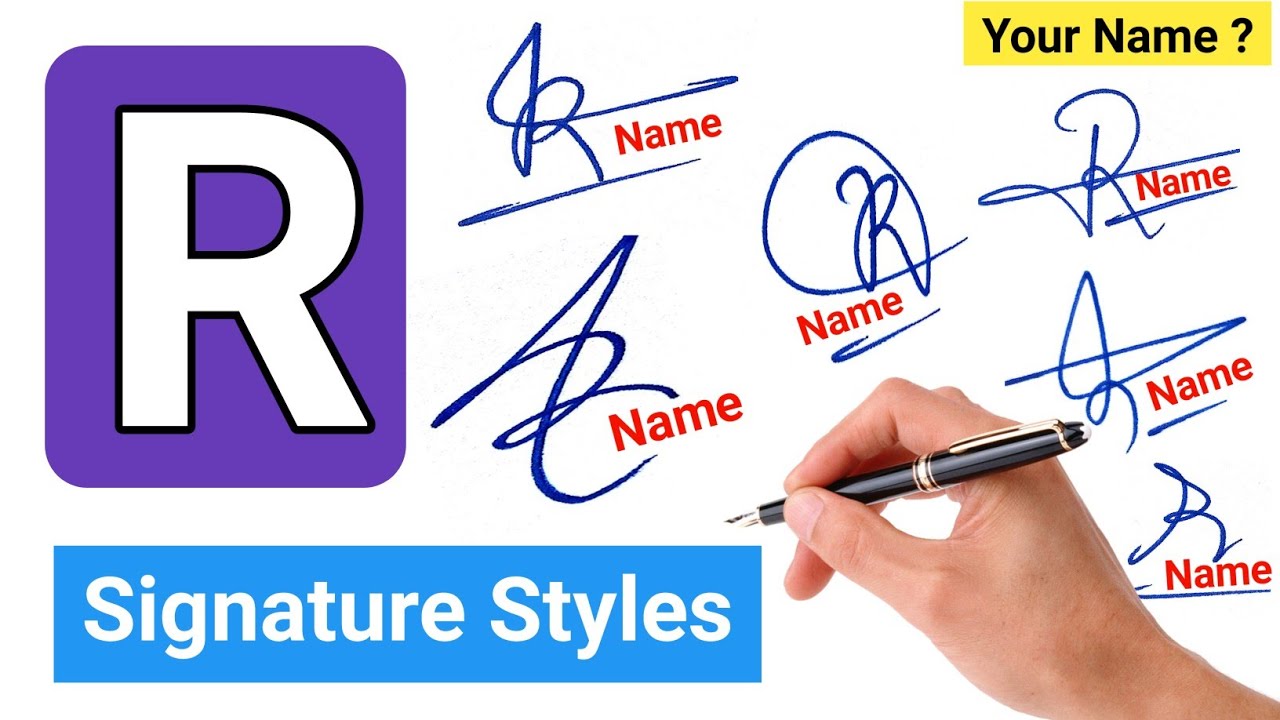 R Signature Style | Signature Style Of My Name | R Signature Design # ...