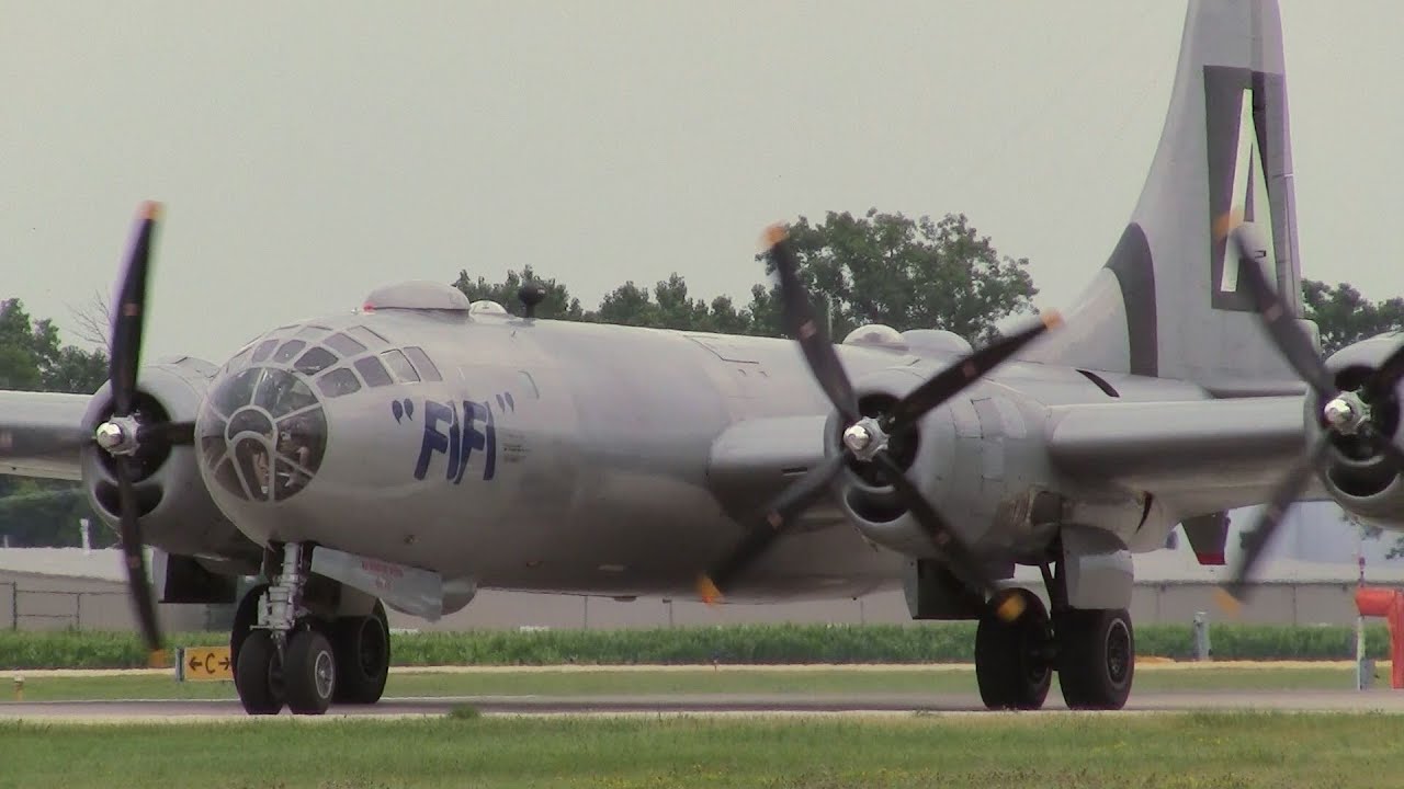 B 29 FiFi Takeoff And Landing At The Dupage Airport On 7 23 2011 b-29-fifi-takeoff-and-landing-at-the-dupage-airport-on-7-23-2011