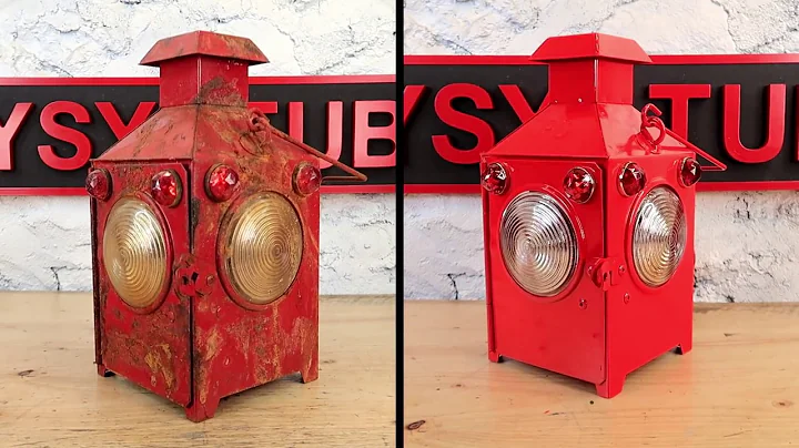 Old Railroad Flame Lantern Restoration