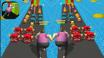 Fat Pusher Game All Levels Gameplay Android IOS Walkthrough New Update KLH4Hj