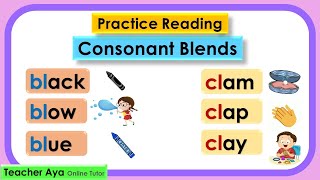 Practice reading | Words with consonant blends | Video tutorial for reading