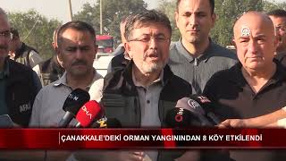 Çanakkale’deki Orman Yangınından 8 Köy Etkilendi 🚁