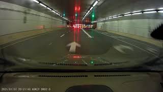 Out for an evening stroll down the middle of an Interstate.