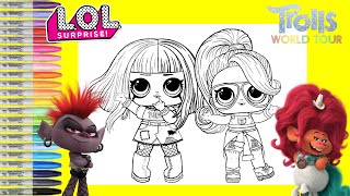 LOL Surprise Dolls Makeover as Dreamworks Trolls World Tour Queen Barb and Delta Dawn