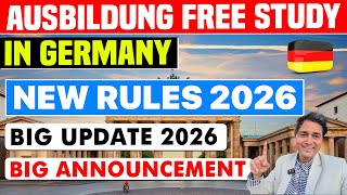Germany Ausbildung NEW RULES 2026 | Germany Big Update | Major Changes | Free Vocational Training de