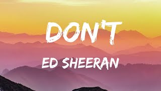 Download lagu Ed Sheeran - Don't (Lyrics Video)