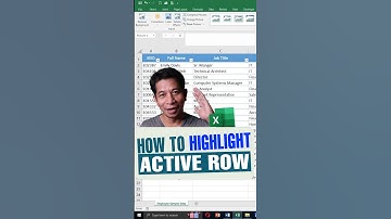 Excel Magic Trick: Highlight Active Row Automatically No VBA Needed! 💡 #ShopeeTagToWin