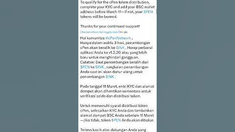 CPEN NETWORK "WAJIB KYC DAN MENAMBAHKAN ALAMAT DOMPET SEBELUM 11 MARET" GASSSS