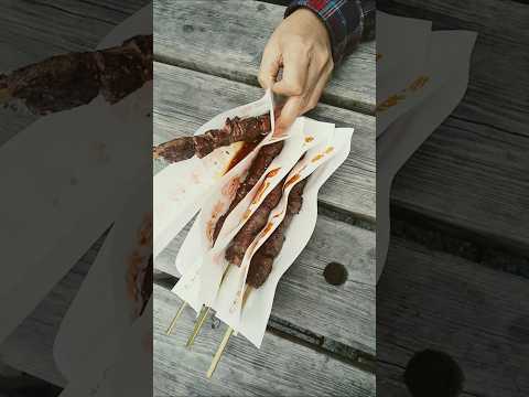 道の駅いいでの牛串焼き 山形県飯豊町