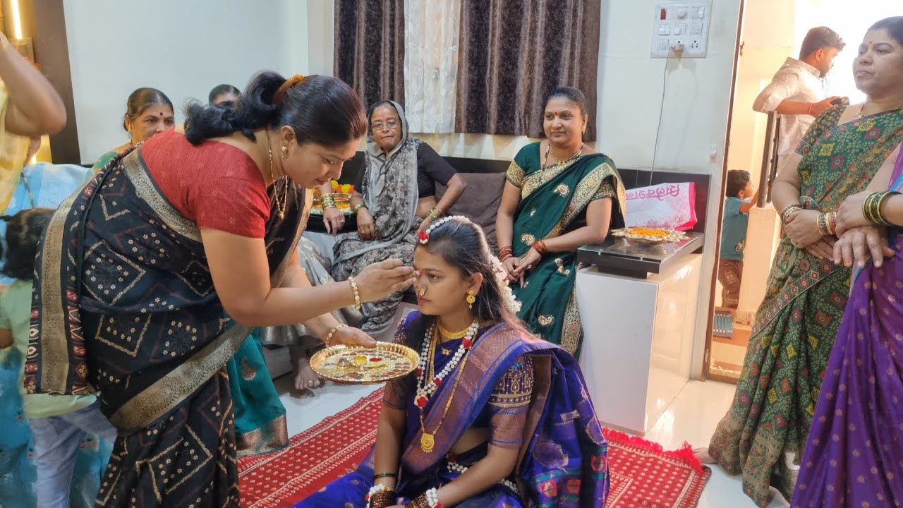 दोन्ही बहिणीकडे हळदीकुंकू..🟡🔴 साक्षीचा तिलवा..😍सर्वांसाठी बनवलं जेवण..😃