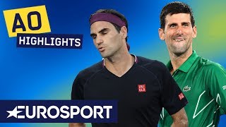 Novak Djokovic vs Roger Federer Highlights | Australian Open 2020 Semi Finals | Eurosport