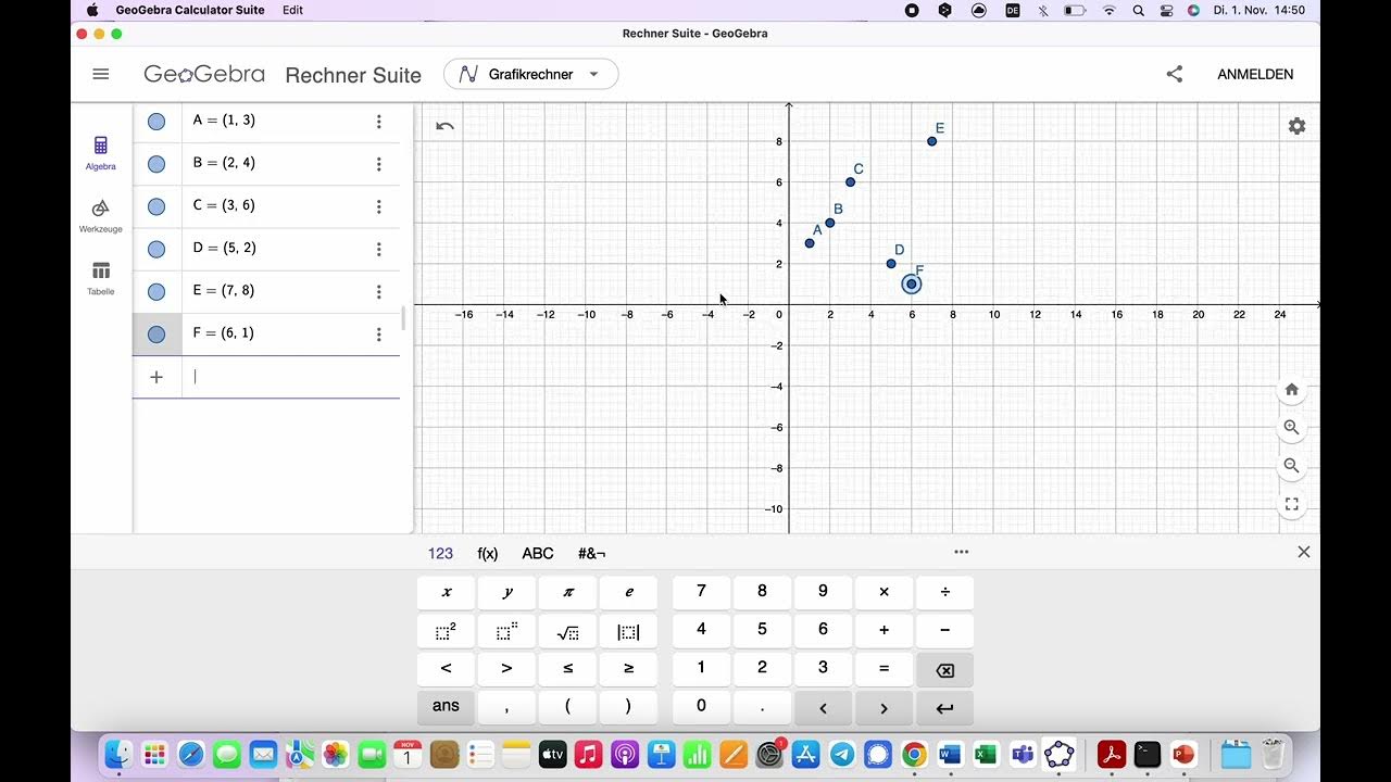 Regression und Korrelation mit GeoGebra Calculator Suite 6 YouTube