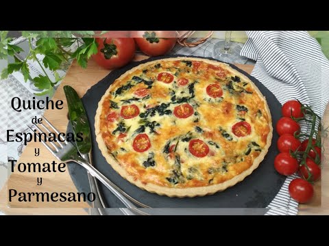 Quiche De Espinacas Champiãones Y Tomate