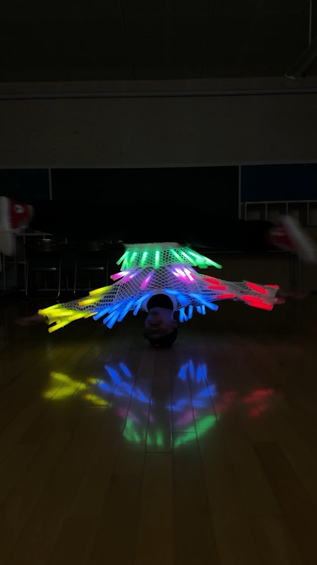 Breakdancing covered in lots of glow sticks looks so swish #shorts