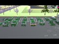 Steal all the cars in sakura simulator change the color to green