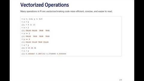 R Vectorized operations