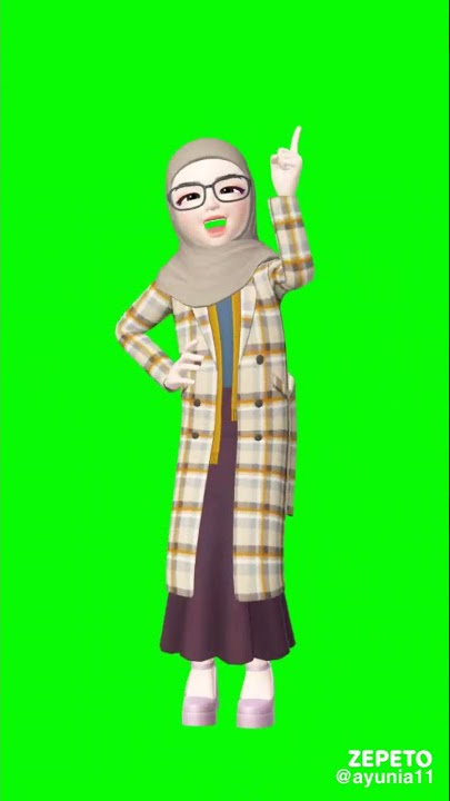 green screen animasi guru mengajar