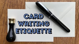 CARD WRITING ETIQUETTE | MAKE A GOOD IMPRESSION IN WRITING