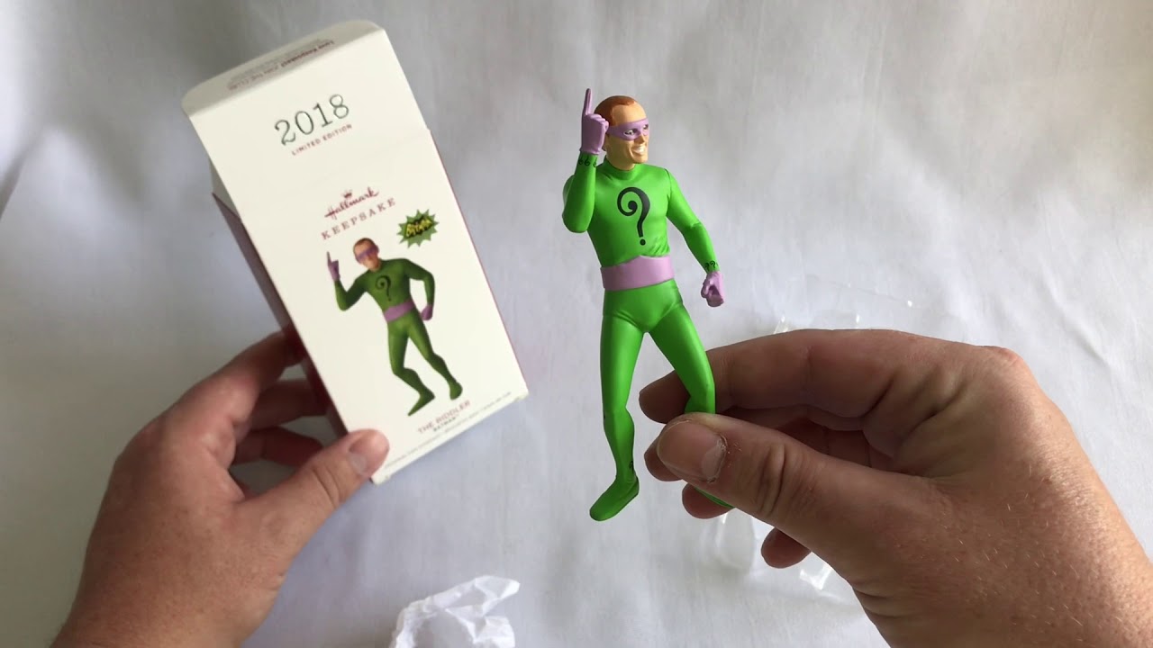Hallmark Riddler The Riddler, Classic Batman - 2018 Hallmark Unboxing - YouTube