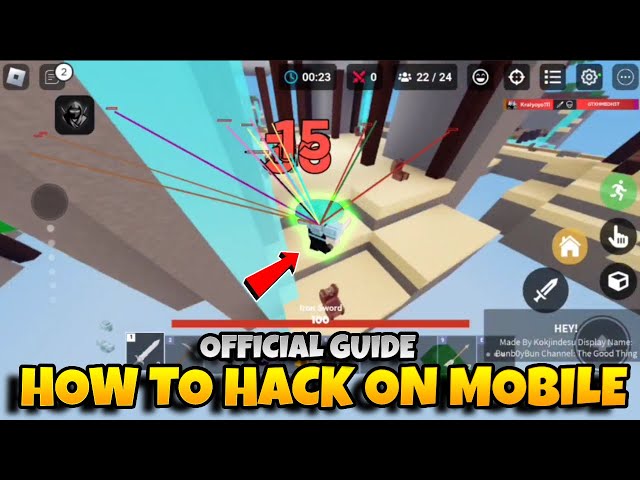 how to HACK ON MOBILE in roblox bedwars! iPhone iPad Android