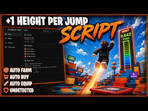 +1 Height Per Jump Script | This Script Is BROKEN... (Auto Farm + Auto Equip) 2026