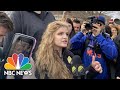 Gun girl kaitlin bennett draws large student protest at ohio university  nbc news