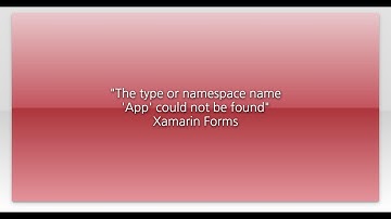 "The type or namespace name 