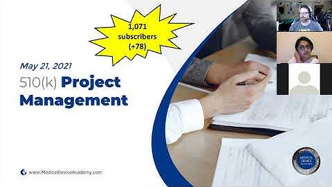 510(k) Project Management - Updated for 2021