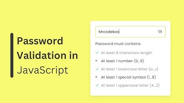 Password Validation Check in HTML CSS & JavaScript | Password Strength Check in JavaScript