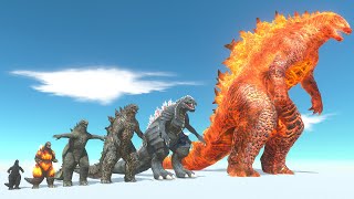 Thermonuclear Godzilla of Evolution VS All Dinosaurs Evolved Godzilla Animal Revolt T-rex Fighting