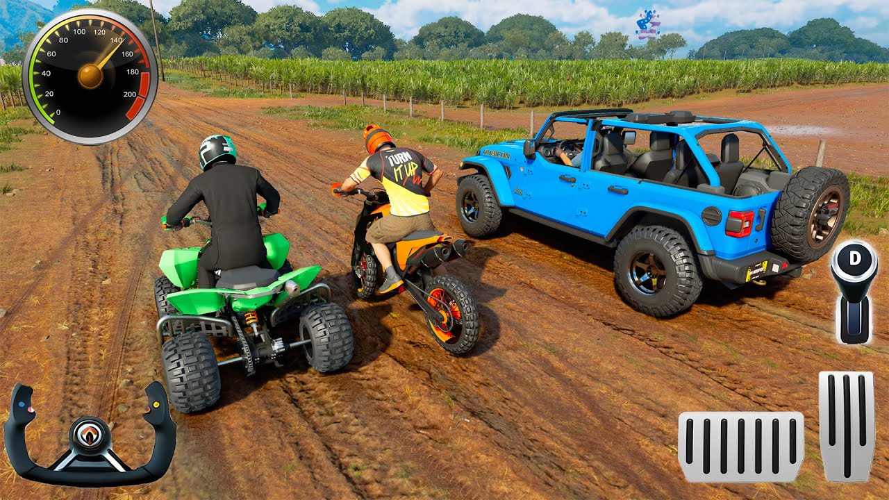 The Crew Motorfest Jeep Wrangler, Motocross Dirt Bike, KTM 525XC | Offroad Driving Simulator 2024