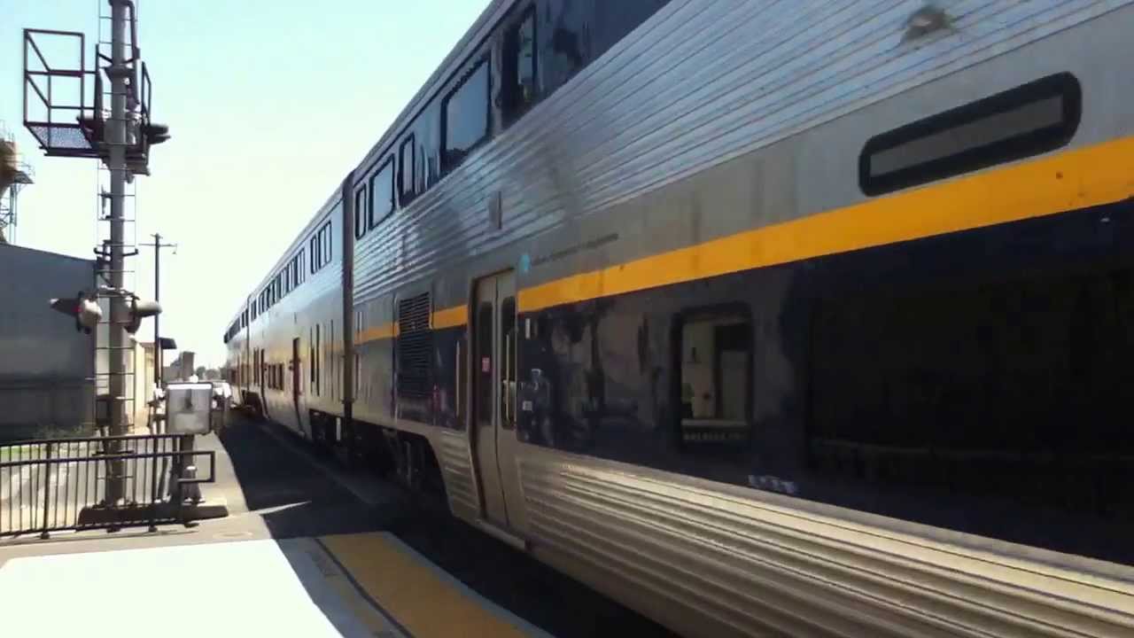 Amtrak 2003 San Joaquin Train Is Leaving Stockton Amtrak Station In CA amtrak-2003-san-joaquin-train-is-leaving-stockton-amtrak-station-in-ca