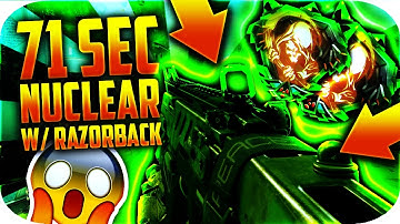 MIND BLOWING "71 SECOND NUCLEAR" w/ Razorback ON NUK3TOWN! FAST NUKE ON BO3! (HARDCORE)
