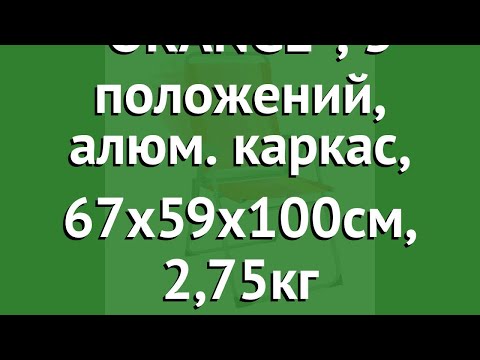 Кресло ORANGE, 5 положений, алюм. каркас, 67x59x100см, 2,75кг (BoyScout) обзор 61176 Кресло ORANGE, 5 положений, алюм. каркас, 67x59x100см, 2,75кг (BoyScout) обзор 61176