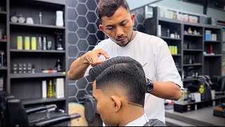 Burst fade tutorial || how to do a burst fade for beginner - basic mens haircut / barber tutorial