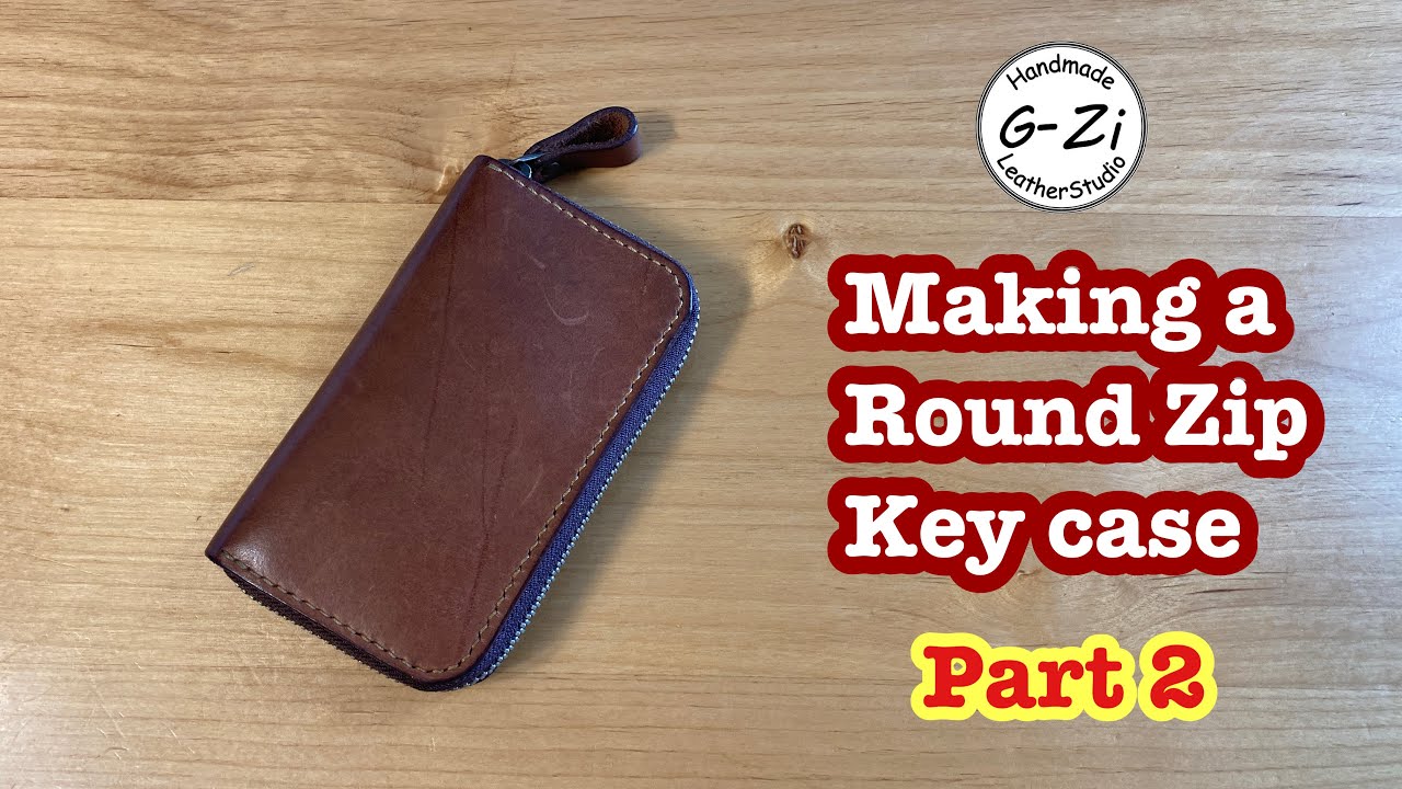 星様オーダー　レザーカービング ラウンドファスナーキーケース レザークラフト】ラウンドファスナーキーケース作成 後編 - YouTube