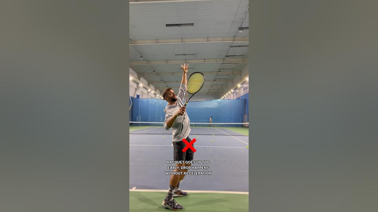 CORRECT SERVE RACQUET DROP! 👌 tenfitmen tennisserve tennistips 