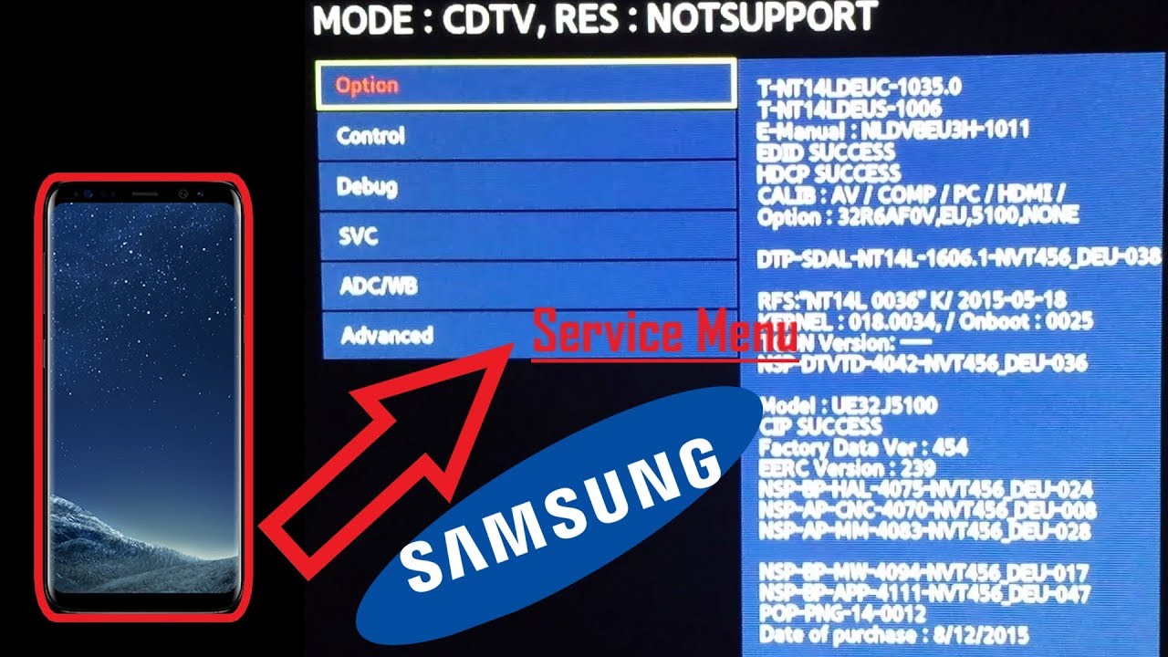 Сервисное Меню Samsung Smart Tv 6 Серии