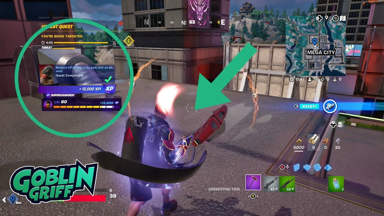 How to Bounce off a Tire, a Lily pad, and an Air Vent Fortnite Week 4