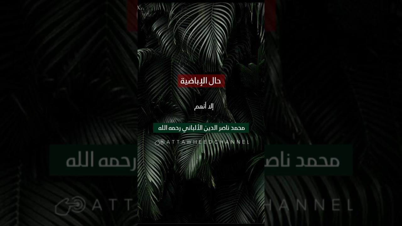 حال الإباضية _ محمد ناصر الدين الألباني رحمه الله