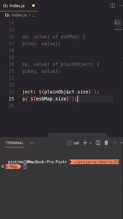 The difference between JavaScript object and Es6 Map. - YouTube