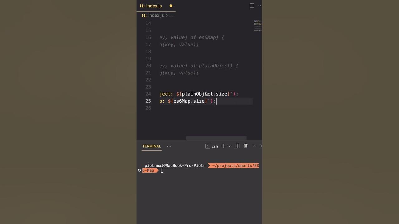 The difference between JavaScript object and Es6 Map. - YouTube