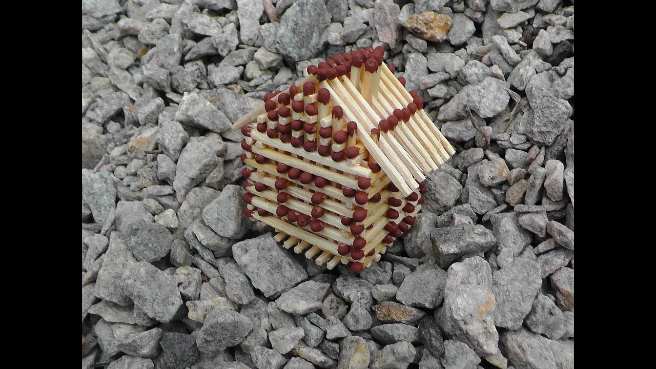 КАК СДЕЛАТЬ СВОИМИ РУКАМИ ДОМИК ИЗ СПИЧЕК БЕЗ КЛЕЯ!!! (DIY)