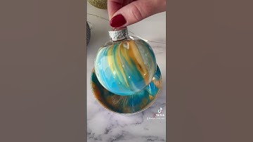 When ornaments meet paint pouring 💫 pt.I #shorts