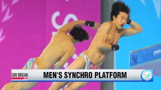S.Korea wins first silver in men′s 10m synchro platform   한국 사상 첫 10m 싱크로 플레트폼 은
