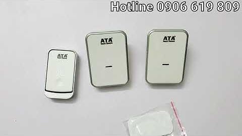 Bộ chuông cửa không dây 1 nút bấm 2 chuông đa năng 3 trong 1 chống nước khoảng cách xa ATA AT-913A