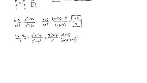 M40N60 - Simplifying, Multiplying, and Dividing Rational Expressions (Part 2)