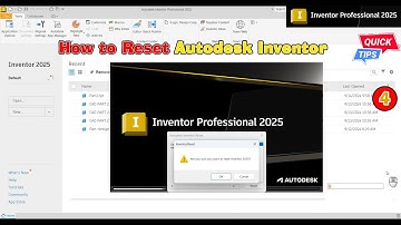 Autodesk Inventor 2025 Tips & Trick 4 - How to Reset Autodesk Inventor